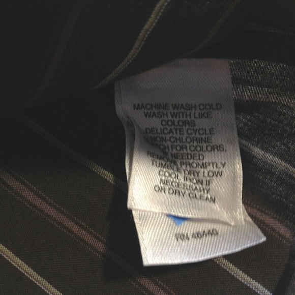 Concepts by Claiborne Long Sleeve Button Up Shirt Mens Stripes Size 17 36/37 - Picture 6 of 7